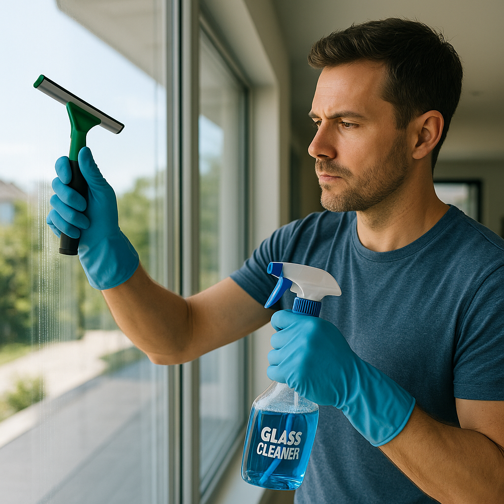 Técnica profissional de como limpar vidros e espelhos sem manchas com produtos especializados